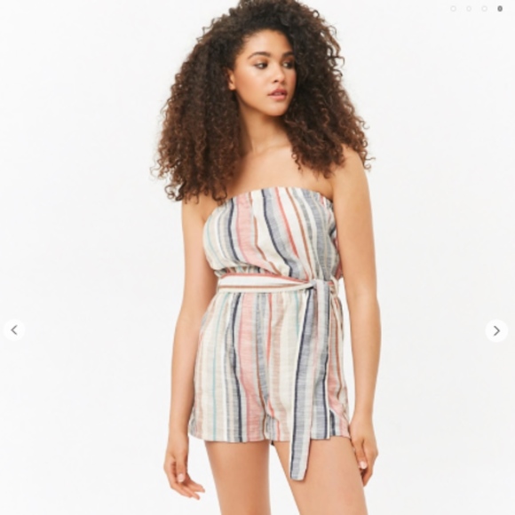 forever 21 strapless romper